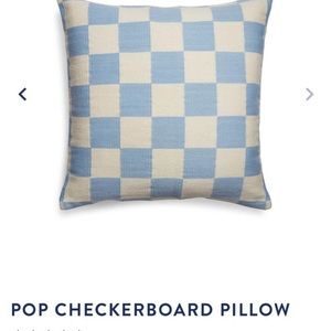 Jonathan Adler pop checkerboard pillows - selling set of two in light blue - 22”